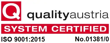 Quality Austria ISO 9001:2015 certificate